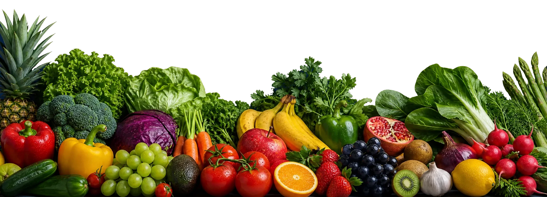 Assortment of fresh fruit and vegetables